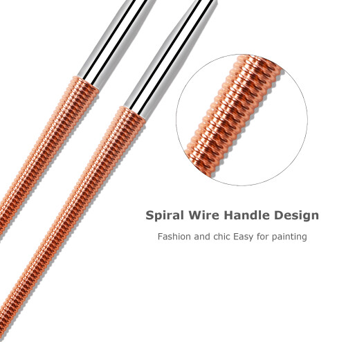 10pcs Nail Art Brush Set Spiral Handle 1