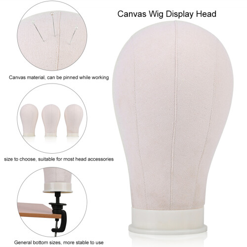 23in Canvas Wig Display Mannequin Head 1