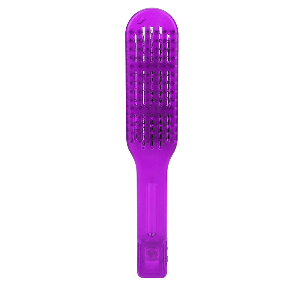 Unisex Purple Hair Straightening Plywood Comb Styling Tool (Purple)