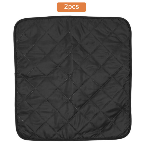 (Black) 2pcs Multi-Functional Reusable Chair Cushion