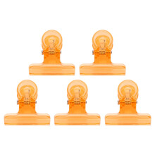 5pcs C-Curve Nail Clips Multifunctional Plastic Orange