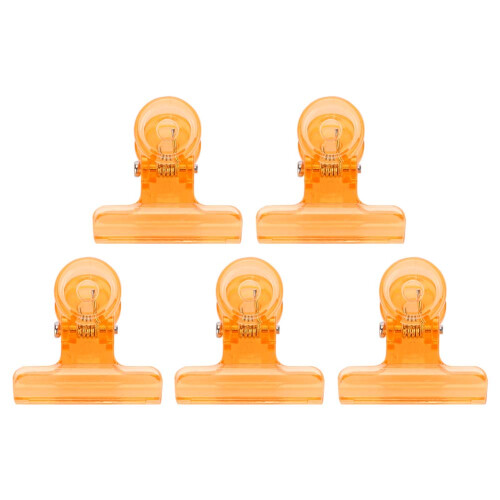 5pcs C-Curve Nail Clips Multifunctional Plastic Orange