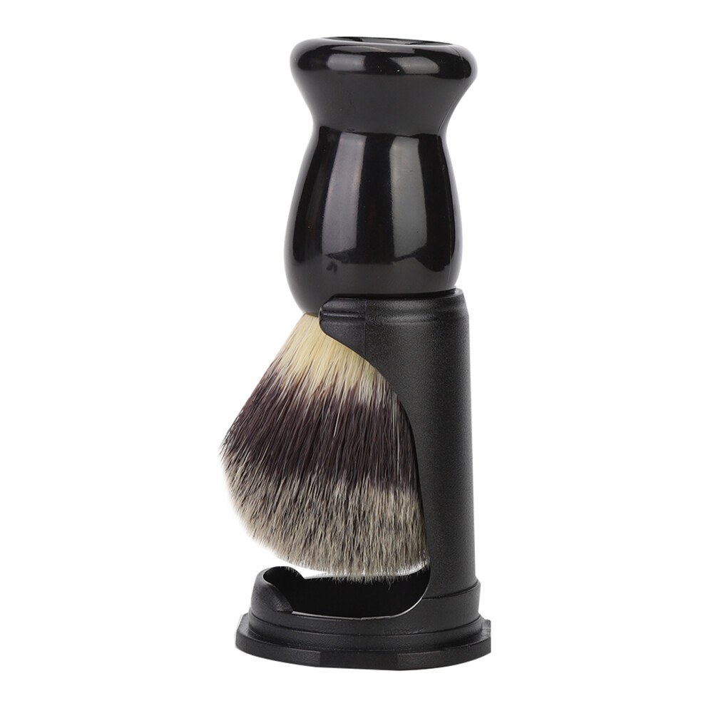 Black Acrylic Shaving Brush Holder With Beard Brush