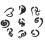 9pcs Acrylic Punk Earrings Studs Set 1