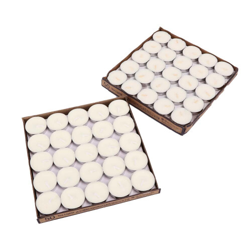 (White) 100pcs Aromatherapy Candles White Decoration 1