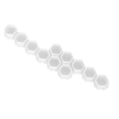 200x Tattoo inktbekers wit 2