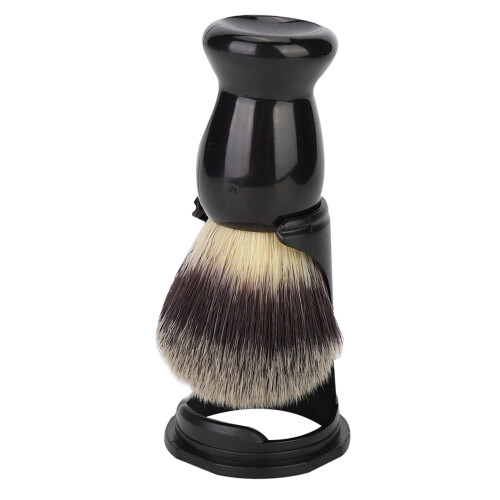 Supporto Spazzola Barba Acrilico Nero con Spazzola 2