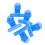 5pcs C-Curve Nail Clips Multifunctional Plastic Blue 2