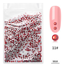 1440 Stk. Farbige Glas-Nagelkunst-Rhinestones Hellrot