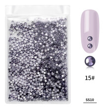 1440 Stks Glitterende Glas Nail Art Strass Lotus Paars