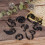 9pcs Acrylic Punk Earrings Studs Set 3