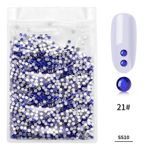 1440 Stk. Farbige Glas-Nagelkunst-Rhinestones Dunkelblau