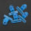 5pcs C-Curve Nail Clips Multifunctional Plastic Blue 3