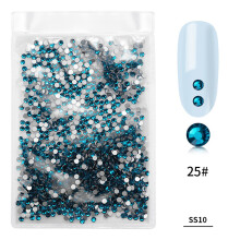 1440 Stks Glitterende Glas Nail Art Strass Papegaaiduin