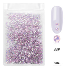 1440 Stk. Bunt Glas Nieten Nagelkunst Rosa Opal