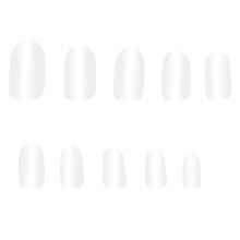 600x Ronde Kunstnagels Transparant Volledig