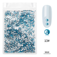 1440 Stk. Bunt Glas Nieten Nagelkunst Seegrün