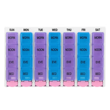 7-dagen 28-vaks pilbox blauw paars