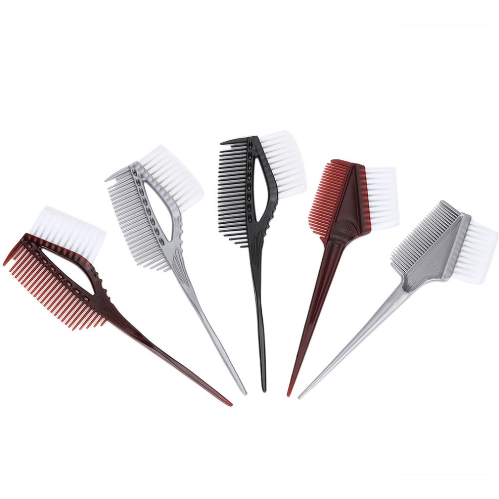 Cream 5Pcs Professional Hair Dyeing Comb Brush