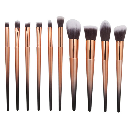 (Gradient Rose Gold) 10 stuks make-up kwasten set 1