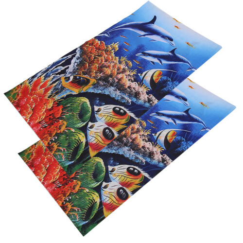 (#10) 2pcs Fish Pattern Stretchable Sunscreen Scarf Headband Face Shield