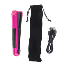 USB Oplaadbare Mini Haarstijler Krultang Rozerood