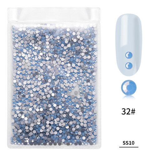 1440Stk Glitter Nagelstrass Blauw