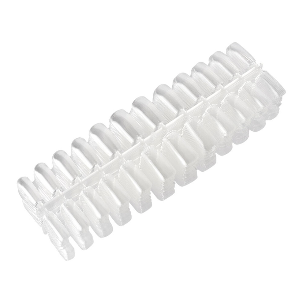 (Transparent) 504pcs Wearable Nail Art Tips False Fake DIY Transparent