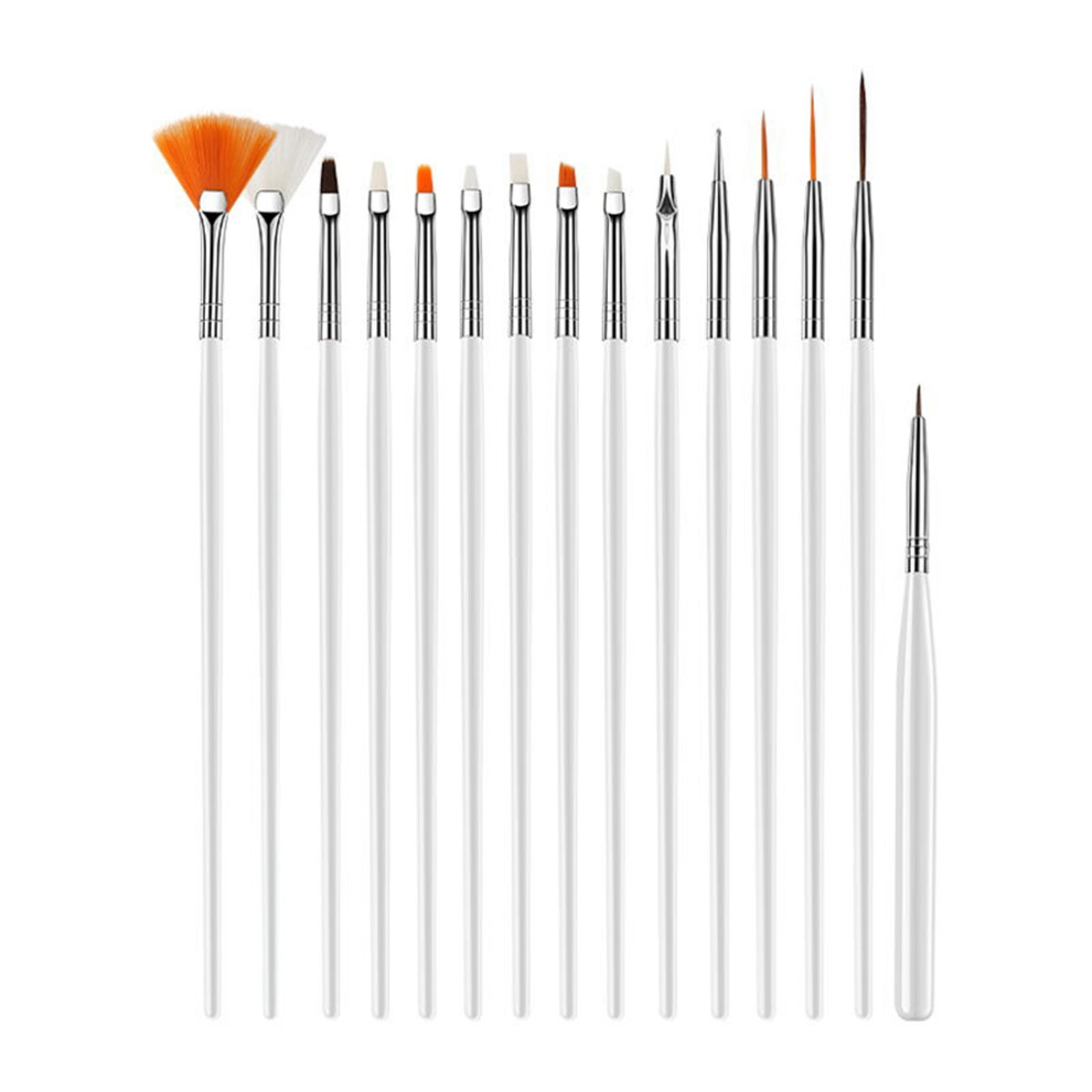 15pcs Nail Art Drawing Line Brush Carving Painting Pen DIY Tool