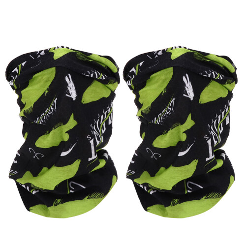 (#7) 2pcs Fish Pattern Stretchable Sunscreen Scarf Headband Face Shield 2