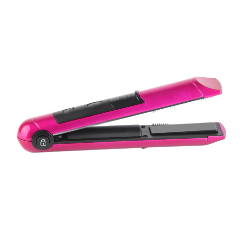 USB Oplaadbare Mini Haarstijler Krultang Rozerood 2