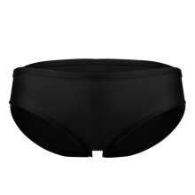 (Black) Silicone Elastic Female Swimming Trunks Waterproof Antibacterial Black