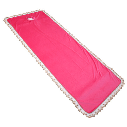 (Rose Red) Spa Massage Table Cover with Hole Rose Red 2