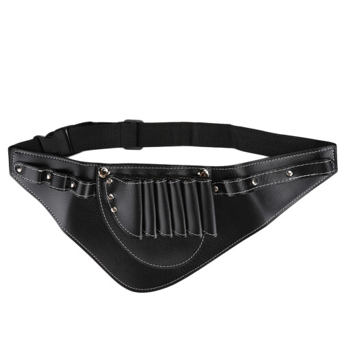 (Black) Black Salon Barber Scissors Bag