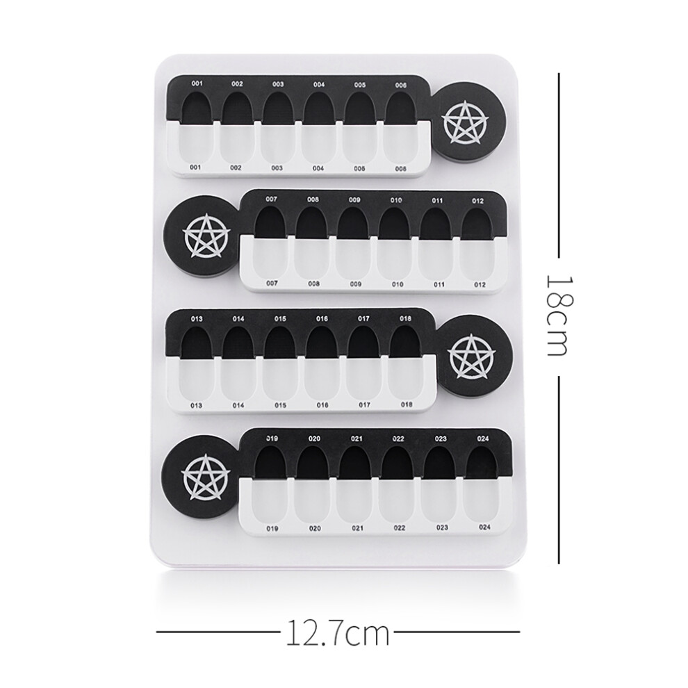 Professional Nail Art Color Card 24 Cells Display Board