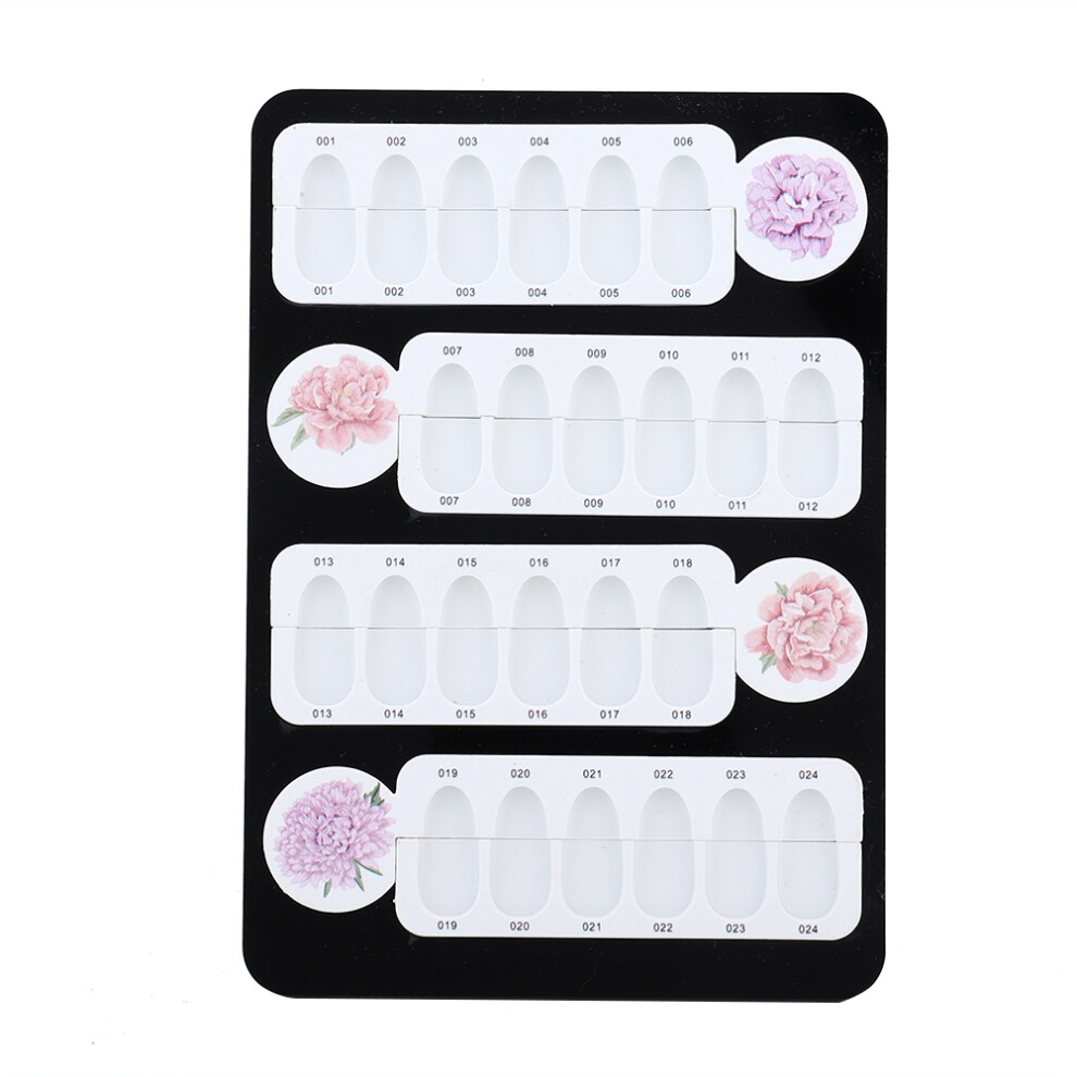 24 Grids Nail Gel Polish Color Card Magnet Display Board