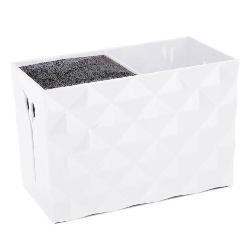 Hairdressing Tools Storage Box Scissors Comb Organizer White 2