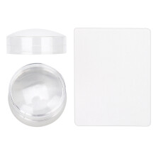 Siliconen nail art stamper set zilver