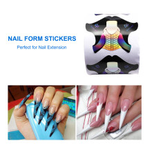 100/300pcs Thick Nail Art Tips Guide Sticker Extension Tool
