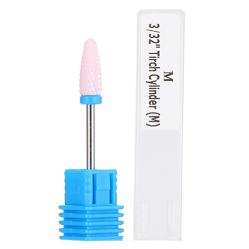 5x Ceramic Cylinder Nail Drill Bits Polishing 1