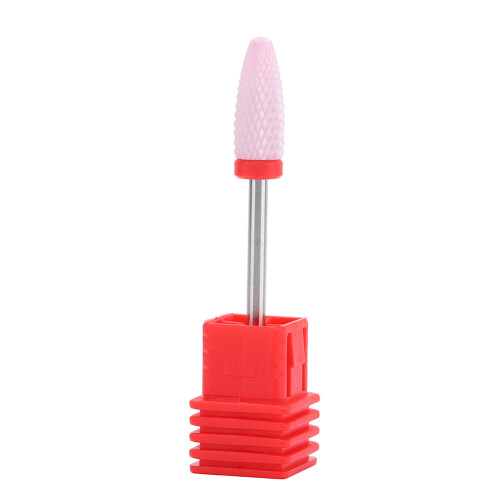 5x Ceramic Cylinder Nail Drill Bits Polishing 2