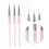 3x Pink UV Gel Dotting & Liner Brush Set 4