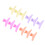 12x Schmetterlings-Haarclips transparent 5
