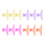 12x Schmetterlings-Haarclips transparent 2