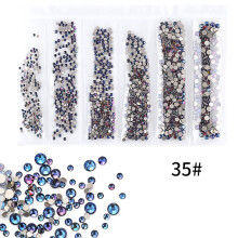 6 vakken kleurrijke nail art strass DIY manicure (35)