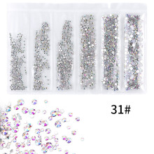 6 vakken kleurrijke nail art strass DIY manicure (31)