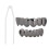 (Black) Denti luccicanti accessorio hip hop per Halloween 1