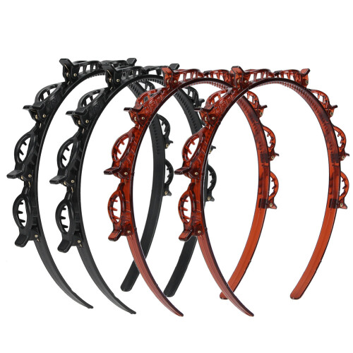 4Pcs Unisex Iron Double Layer Headband 1