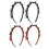 4Pcs Unisex Iron Double Layer Headband 5