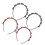4Pcs Unisex Iron Double Layer Headband 3